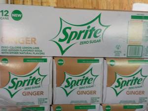 4 - 12 pkgs Sprite Ginger Zero Suga...