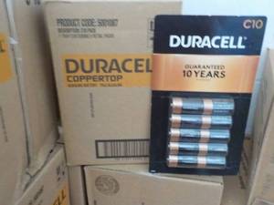 Case of 80 size C10 Duracell Batter...