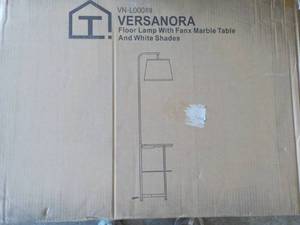 Versanora Floor Lamp with Fanx Marb...