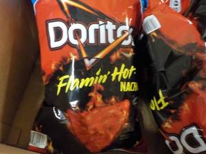 4 Large Bags Doritos Flamin Hot Nac...