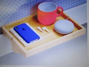 Beebo Bamboo Wooden Bedside Tray Sh...
