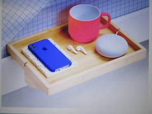 Beebo Bamboo Wooden Bedside Tray Sh...