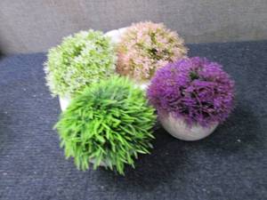4 Faux Plants in Pots...