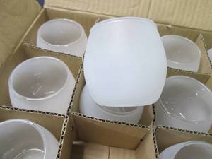 12 Frosted Glass Candle Votives...