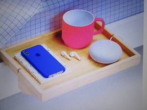 Beebo Bamboo Wooden Bedside Tray Sh...