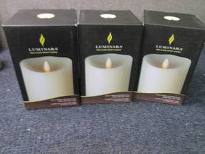 3 Luminaria Flameless Vanilla Scent...