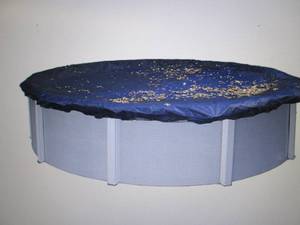 12 Round Leaf Net Pool Cover  open...