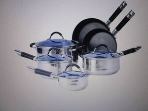10-Pc. Stainless Steel Cookware Set...