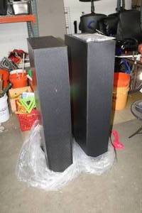 lot 401 image: Lot of (2) Klipsch Reference RF-63 Black 8-ohm 175W Tower Stereo Speakers