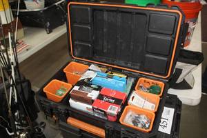 lot 461 image: Nails, Screws  with Ridgid Plastic Storage Organizer Case