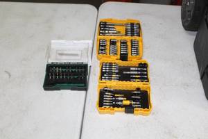 lot 453 image: Lot of (3) Bit Sets in Plastic Cases