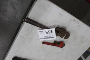 lot 485 image: Lot of (2) Pipe Wrenches