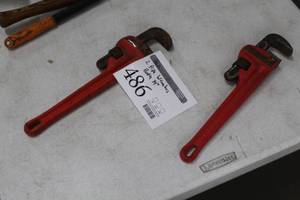 lot 486 image: Lot of (2) 14 Pipe Wrenches
