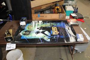 lot 560 image: Lot of Star Wars Collectibles VHS Tapes, Signed Movie Posters  - Star Wars Trilogy Special Edition, Phantom Menace Widescreen Edition, Return of the Jedi Signed Poster, Empire Strikes Back Poster,