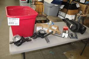 lot 480 image: 2008 Ford F250 Power Stroke Parts  with Light Assemblies, Air IntakeHub Link Asy, Bracket, Sylvania Replacement Lamps, Fuel Filter