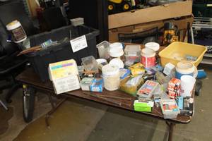 lot 487 image: Lot of Hardware  - Ramset Fasteners, Nails, Anchors, Hex Nuts, Lag Screws, Coil Screws and much more