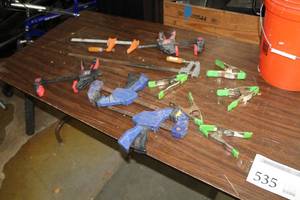 lot 535 image: Lot of (Approximately 11) Clamps  - Hand Clamps, Slide Clamps