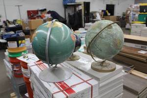 lot 588 image: Lot of (3) Table Globes