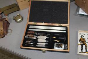 lot 359 image: Gun Cleaning Kit  with Wood Case