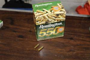 lot 332A image: Lot of ( 1 box ) Remingtion 22 Golden Bullet 22 High Velocity Long Rifle Cartridges ( 550 per box )
