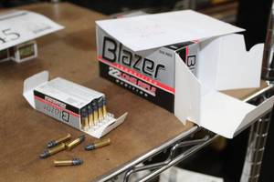 lot 334A image: Lot of ( 1 box ) Blazer Ammunition 22 Long Rifle Cartridges ( 500 per box )