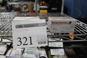 lot 321 image: Lot of ( 2 boxes ) Winchester 40 S&W 165 Grain Full Metal Jacket Cartridges ( per box )