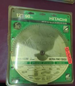 lot 32 image: hitachi miter and table saw ultra fine finish 12 90 teeth