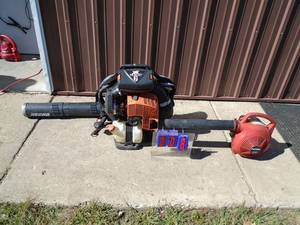 Echo back pack blower. No recoil. And hand blower. As shown.