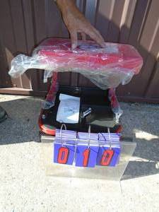 Shop stool. Needs assembly. As shown.
