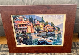 lot 54 image: Framed Howard Behring Lake Como Landing Print