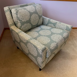 lot 26 image: Beautiful West Elm Everett Chair w Pattern