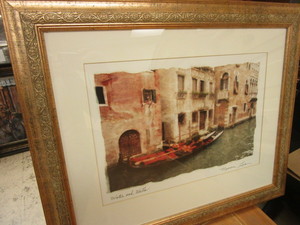 lot 613 image: MAUREEN LOVE WATER AND WALLS FRAMED PRINT