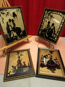 lot 616 image: VINTAGE VICTORIAN SILHOUETTE ART, FRAMED