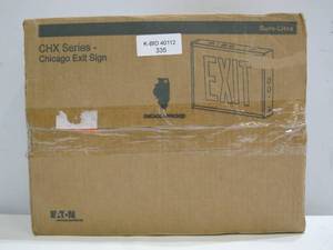 lot 335 image: Sure-Lites CHX Series 3-Watt White Integrated LED Steel Exit Sign