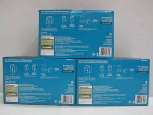 lot 344 image: 3-Pack EcoSmart 4 in. White Integrated LED Recessed Trim, Soft White (12 Pieces total)
