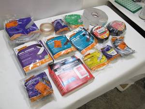 lot 361 image: 15 Piece Lot of Frost King3M Weather Stripping and Sealing Products for Doors and Windows