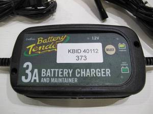lot 373 image: Deltran Battery Tender 3 Amp Battery Charger and Maintainer For RV, Classic Car, Winter Storage