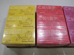 lot 411 image: 4 Cases Chirp Sparkling Energy Water - 96 Cans - Cherry, Watermelon, Mango