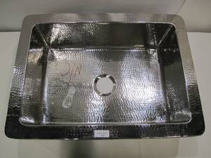 lot 300 image: Kitchen Farmhouse Sink - 30 Hammered Stainless Steel CSF-HS522-30229
