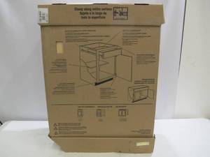 lot 302 image: Hampton Bay Hampton Unfinished Beech Recessed Panel Stock Assembled Base Kitchen Cabinet (12 in. x 34.5 in. x 24 in.)