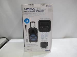 lot 313 image: Tzumi Sonic Bass LED Jobsite Bluetooth Speaker