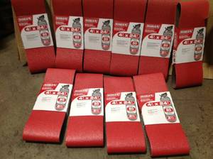 lot 34 image: Lot of 10 4 in. x 24 in. 80-Grit Sanding Belt by DIABLO