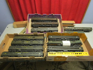 lot 621 image: LAKE MICHIGAN CENTRAL, GOLDEN VALLEY, NEW YORK CENTRAL PASSENGER CARS - SCALE, KIT-BUILT