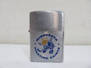 Vintage Minnesota Fight Saints Hockey Team Zippo