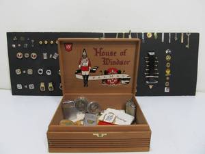 Large Estate Lot of Mens Accessories Cufflinks Tie Clips Lighters etc