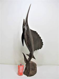 LARGE Carved Ironwood Sailfish