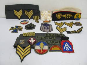 Lot of Vintage etc Military Patches pins etc