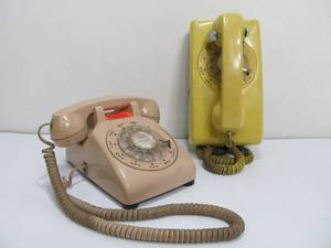 2 Vintage Rotary Dial Telephones