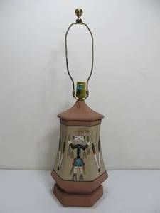 Native American Sand Art Table Lamp