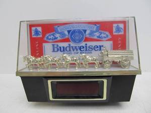 Vitaeg BUDWEISER Clydesdale Register Topper Display Sign wDigital Clock